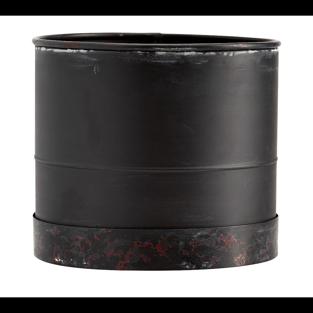 Pottery Barn Blackened Galvanized Cachepot